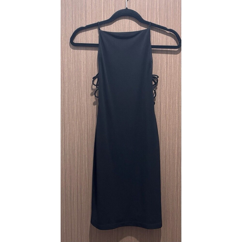 Alice + Olivia Black Cutout Cage Backless Bodycon Mini Dress Size 4